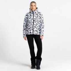 Kurtka Ocieplana Damska Society. Białe kurtki damskie Dare 2b, s, bez wzorów, z materiału, z kapturem. Za 174.99 zł.