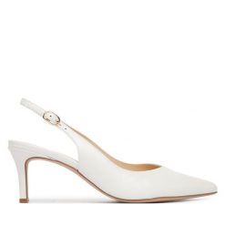 Szpilki HÖGL. Białe szpilki damskie HÖGL, bez wzorów, bez obcasa, bez zapięcia. Za 849.99 zł.