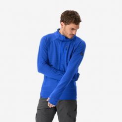 Sweter męski trekkingowy Simond Merino Resist. Niebieskie bluzy męskie SIMOND, l, bez wzorów, z elastanu, bez kołnierzyka. Za 349.99 zł.