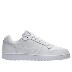 Buty do chodzenia męskie Nike Ebernon Low. Białe buty sportowe męskie Nike, z materiału, bez zapięcia, trekkingowe. Za 345.00 zł.