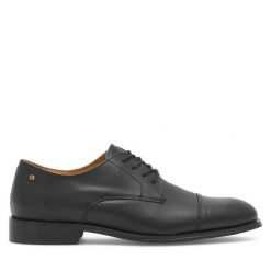 Półbuty GINO ROSSI. Czarne eleganckie półbuty Gino Rossi, wizytowe, bez zapięcia. Za 279.99 zł.