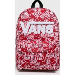 Vans - Plecak dziecięcy. Czerwone torby i plecaki dziecięce Vans, z materiału. Za 139.90 zł.