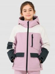 KURTKA DZIEWCZĘCA ZIMOWA 4F SNOWBOARDOWA NARCIARSKA. Czerwone kurtki i płaszcze dla dziewczynek 4f, na jesień, bez wzorów, bez kaptura. Za 338.12 zł.