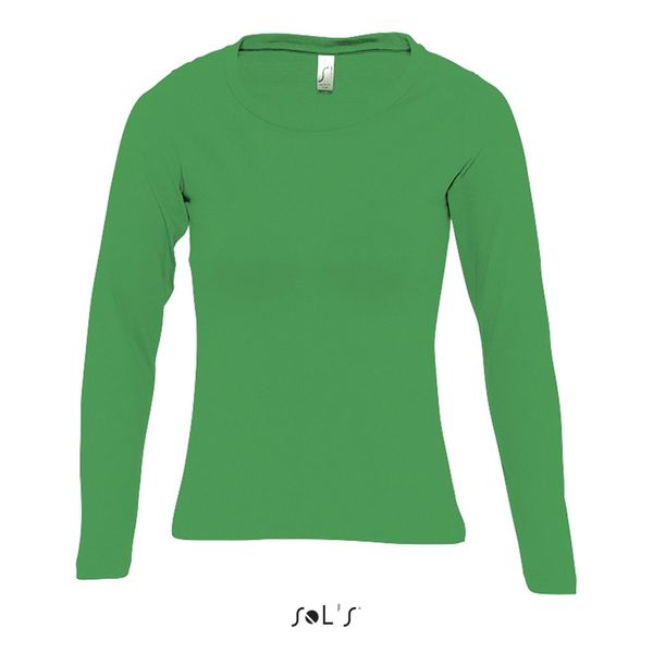 Koszulka Sol's Majestic. Zielone t-shirty damskie SOL'S, m, bez wzorów, z bawełny, eleganckie, bez kołnierzyka. Za 83.00 zł.