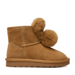 Śniegowce Badura. Brązowe śniegowce dziewczęce Badura, bez zapięcia. Za 159.99 zł.