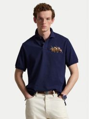 Polo Ralph Lauren Polo 710B14216003 Granatowy Regular Fit. Niebieskie koszulki polo męskie Polo Ralph Lauren, m, bez wzorów, z bawełny, bez ramiączek. Za 939.99 zł.