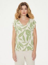 JDY Bluzka Bree 15322468 Biały Regular Fit. Białe bluzki damskie JDY, s, bez wzorów, z wiskozy, bez kołnierzyka, bez ramiączek. Za 109.99 zł.