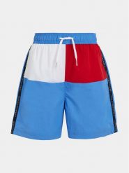 Tommy Hilfiger Szorty kąpielowe UB0UB00527 Niebieski Regular Fit. Niebieskie kąpielówki dla chłopców Tommy Hilfiger, bez wzorów, z syntetyku. Za 239.99 zł.
