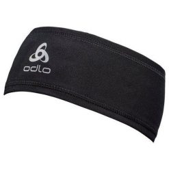 Opaska techniczna Odlo Headband Polyknit Light Eco. Czarne czapki i kapelusze damskie Odlo, na zimę, bez wzorów, sportowe. Za 90.58 zł.