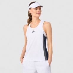 CLUB 25 TECH Tank Top Women. Niebieskie koszulki sportowe damskie Head, s, bez wzorów, z meshu, bez kołnierzyka, bez ramiączek, tenisowe. Za 135.00 zł.