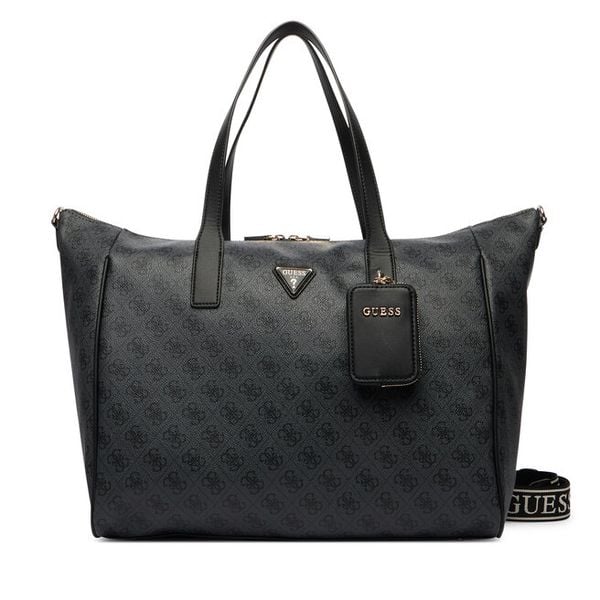 Torba weekendowa Guess. Szare torby podróżne damskie Guess, z aplikacjami. Za 479.99 zł.