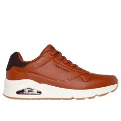Sneakersy damscy Skechers Uno Tailored Air. Brązowe obuwie sportowe damskie Skechers, bez wzorów. Za 299.99 zł.