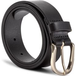 Pasek Damski TOMMY HILFIGER - The Coin Charm Belt 3.0 AW0AW05370 75 002. Czarne paski damskie Tommy Hilfiger, w paski, ze skóry. W wyprzedaży za 169.00 zł.