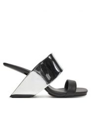United Nude Klapki Loop Hi 10005766132 Srebrny. Szare klapki damskie United Nude, bez wzorów, ze skóry, bez obcasa. W wyprzedaży za 709.99 zł.