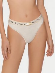 Tommy Hilfiger Stringi UW0UW06039 Beżowy. Brązowe stringi damskie Tommy Hilfiger, xs, bez wzorów, z bawełny. Za 89.99 zł.