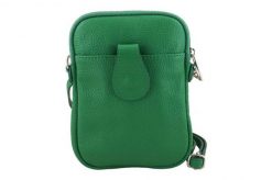 Listonoszka etui skórzane BARBERINI'S j. zielone 887-47. Zielone torebki shopper damskie Barberinis, bez wzorów, ze skóry, na ramię, małe, bez dodatków. Za 119.99 zł.