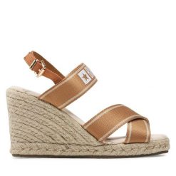 Espadryle Big Star Shoes. Brązowe sandały damskie BIG STAR SHOES, bez wzorów, bez obcasa, bez zapięcia. Za 129.99 zł.