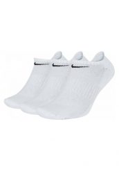 Skarpety Stopki do biegania unisex Everyday Cushion No Show 3 pary. Białe skarpety męskie Nike, bez wzorów, z bawełny. Za 190.00 zł.