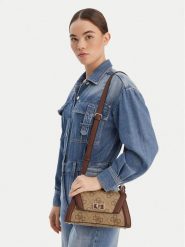 Guess Torebka Karnilla HWOS99 01190 Brązowy. Brązowe torebki do ręki damskie Guess, z aplikacjami, ze skóry, bez dodatków. Za 589.99 zł.