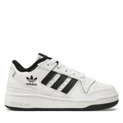 Sneakersy adidas. Białe półbuty dziewczęce Adidas, bez wzorów, bez zapięcia. Za 279.99 zł.
