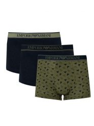 Emporio Armani Bokserki "3 Pack" | 112130 4F717 | Mężczyzna | Zielony, Granatowy. Niebieskie bokserki męskie Emporio Armani, l, bez wzorów, z bawełny. W wyprzedaży za 179.00 zł.