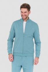 GUESS Turkusowa męska bluza Full Zip, Rozmiar XL. Niebieskie bluzy męskie Guess, l, z aplikacjami, bez kaptura. W wyprzedaży za 275.99 zł.
