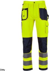 Stalco Spodnie do pasa ostrzegawcze materiał neonowy bawełna taśmy odblaskowe elementy kontrastowe potrójne szwy dół nogawek OXFORD - pomarańczowy M. Brązowe spodnie sportowe męskie Stalco, m, bez wzorów, z bawełny. Za 123.56 zł.