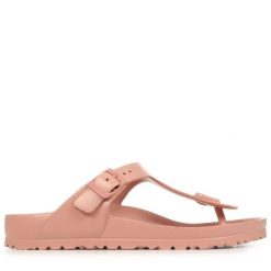 Klapki Birkenstock Gizeh Eva Damskie. Czerwone klapki damskie Birkenstock, bez wzorów, z materiału, bez obcasa. Za 309.00 zł.