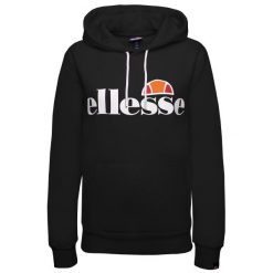 Bluza dresowa damska Ellesse Torices. Czarne bluzy damskie Ellesse, na jesień, l, bez wzorów, z bawełny, z kapturem. Za 169.99 zł.