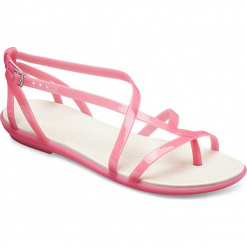 Japonki "Isabella Gladiator" w kolorze różowym. Czerwone klapki damskie marki Crocs. W wyprzedaży za 108.95 zł.