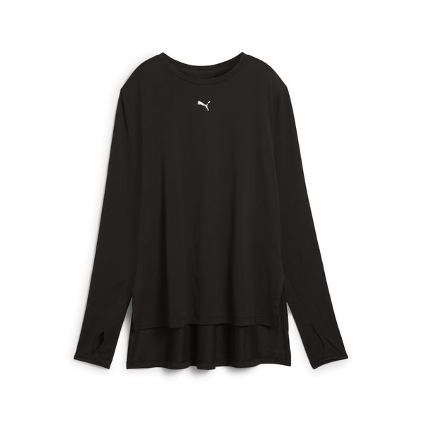 Damska koszulka oversize MODEST PUMA. Czarne koszulki sportowe damskie Puma, l, bez wzorów, z dżerseju, bez kołnierzyka, bez ramiączek, na fitness i siłownię. Za 199.00 zł.