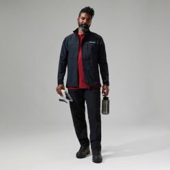 Kurtka softshell męska Berghaus Ghlas 2.0 Softshell JKT. Czarne kurtki męskie Berghaus, m, bez wzorów, z softshellu, sportowe, bez kaptura. Za 361.99 zł.