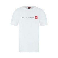 Koszulka turystyczna męska The North Face M NSE Tee. Białe koszulki sportowe męskie The North Face, m, bez wzorów, bez kołnierzyka, bez ramiączek, trekkingowe. Za 130.00 zł.