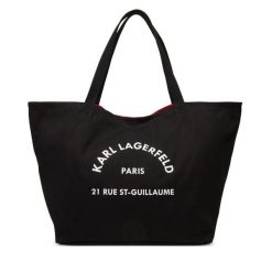 Torebka KARL LAGERFELD. Czarne torebki do ręki damskie KARL LAGERFELD, bez wzorów, bez dodatków. Za 229.99 zł.