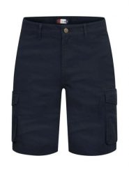 Clique Szorty cargo z bawełnianego twillu organicznego - Regular Fit, Dark Navy. Niebieskie szorty męskie CLIQUE, xl, bez wzorów, z bawełny. Za 230.13 zł.