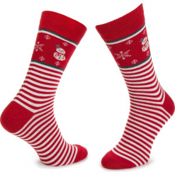 Skarpety Wysokie Męskie DOTS SOCKS - DTS-SX-104-X Biały Czerwony. Białe skarpety męskie Dots Socks, z bawełny. Za 19.90 zł.