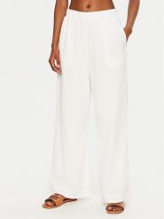 Seafolly Spodnie materiałowe Beachedit 55430-PA Biały Regular Fit. Białe spodnie materiałowe damskie Seafolly, m, bez wzorów, z bawełny. Za 369.99 zł.