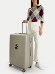 Beverly Hills Polo Club Walizka duża CEO-BHPC-L-003-08-BEIGE Beżowy. Brązowe walizki męskie Beverly Hills Polo Club, bez wzorów, z tworzywa sztucznego, duże. Za 399.99 zł.