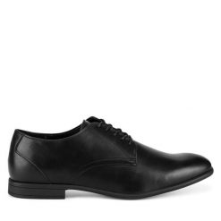 Półbuty Lanetti. Czarne eleganckie półbuty Lanetti, wizytowe, bez zapięcia. Za 119.99 zł.