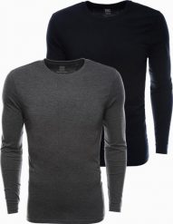 Ombre Zestaw longsleeve męski z długim rękawem - mix 2-pak V2 Z43 XXL. Bluzki z długim rękawem męskie Ombre, m, bez wzorów, bez kołnierzyka. Za 159.99 zł.