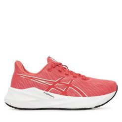 Buty do biegania Asics. Czerwone obuwie sportowe damskie Asics, bez wzorów, do biegania. Za 299.99 zł.