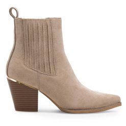 Botki Jenny Fairy. Brązowe botki damskie Jenny Fairy, bez obcasa, na słupku, bez zapięcia. Za 83.99 zł.