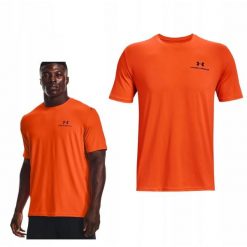 Męski T-Shirt Sportowy Under Armour Rush 825 Energy. Brązowe t-shirty męskie Under Armour, m, bez wzorów, sportowe, bez kołnierzyka. Za 173.87 zł.