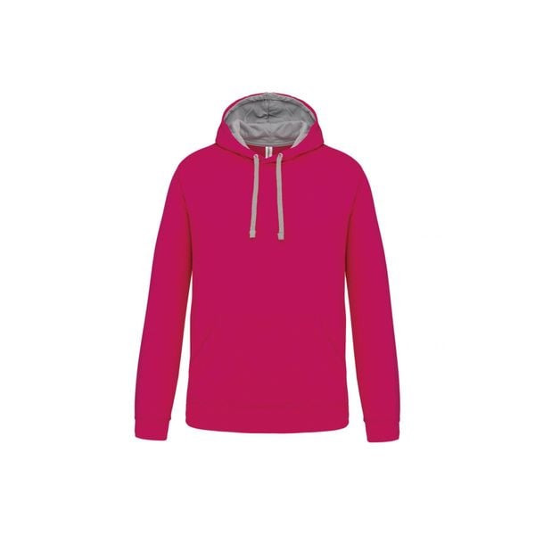 Bluza z kapturem Kariban Contrastée. Czerwone bluzy męskie KARIBAN, s, bez wzorów, z bawełny, z kapturem. Za 152.50 zł.