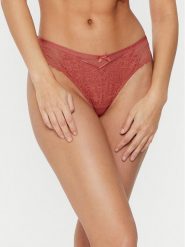 Hunkemöller Stringi Arabella 206330 Czerwony. Czerwone stringi damskie Hunkemöller, s, bez wzorów, z syntetyku. Za 39.99 zł.
