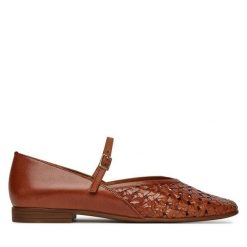 Baleriny Lasocki. Brązowe baleriny damskie Lasocki, bez wzorów, bez obcasa. Za 209.99 zł.