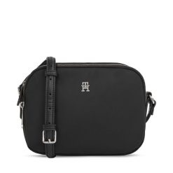 Torebka Tommy Hilfiger. Czarne listonoszki damskie Tommy Hilfiger, bez wzorów, bez dodatków. Za 259.99 zł.