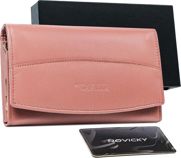 4U Cavaldi Portfel damski różowy Cavaldi RD-06-GCL-0399 WOODR. Czerwone portfele damskie 4U Cavaldi, bez wzorów. Za 129.00 zł.