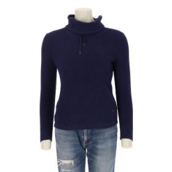 Second life - Damski sweter w granatowym kolorze - Stan bardzo dobry. Niebieskie swetry damskie Ralph Lauren, bez wzorów, sportowe, bez kołnierzyka, bez ramiączek, bez kaptura. Za 127.76 zł.