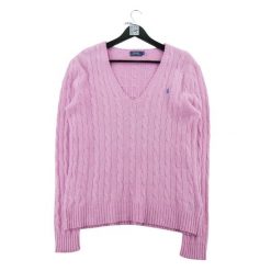 Second life - Sweter damski z wełny i kaszmiru Polo Ralph Lauren - Jak nowy. Czerwone swetry damskie Ralph Lauren, l, bez wzorów, z kaszmiru, sportowe, bez kołnierzyka, bez ramiączek, bez kaptura. Za 298.16 zł.
